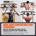 AmazeFan Pull Up Bar Doorway with Ergonomic Grip - Fitness Chin-Up Frame for Home Gym Exercise - Multi-Angle Grip - 2024 Upgrade Smart Hook (Fits Almost All Doors) (Black/Orange)